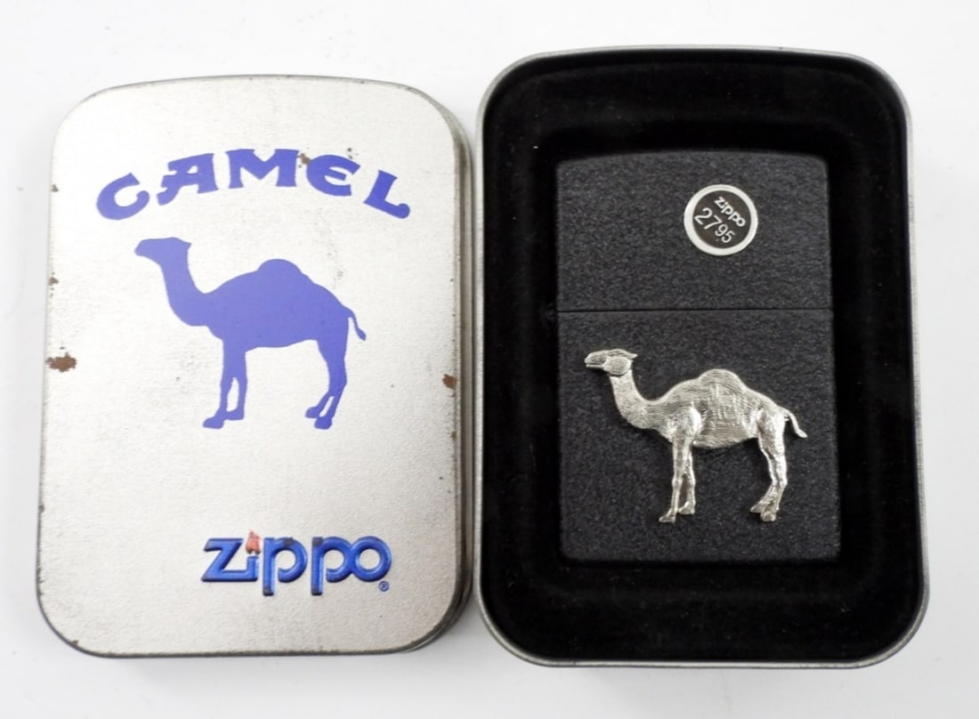 1998 BLACK CRACKLE CAMEL BEAST ZIPPO (1 of 3)