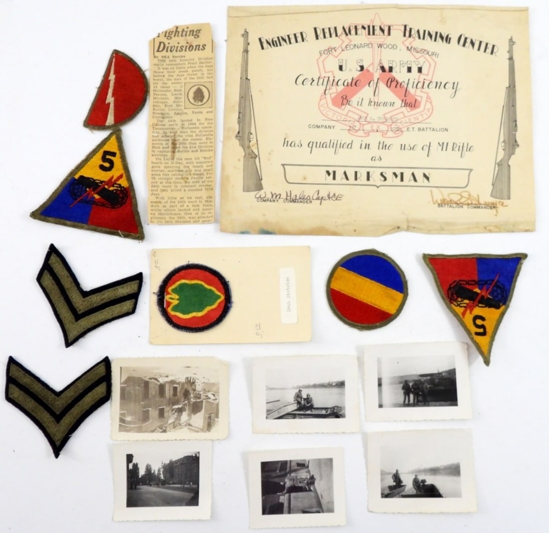 VTG MILITARY LOT - PHOTOS, PATCHES, (1 of 3)