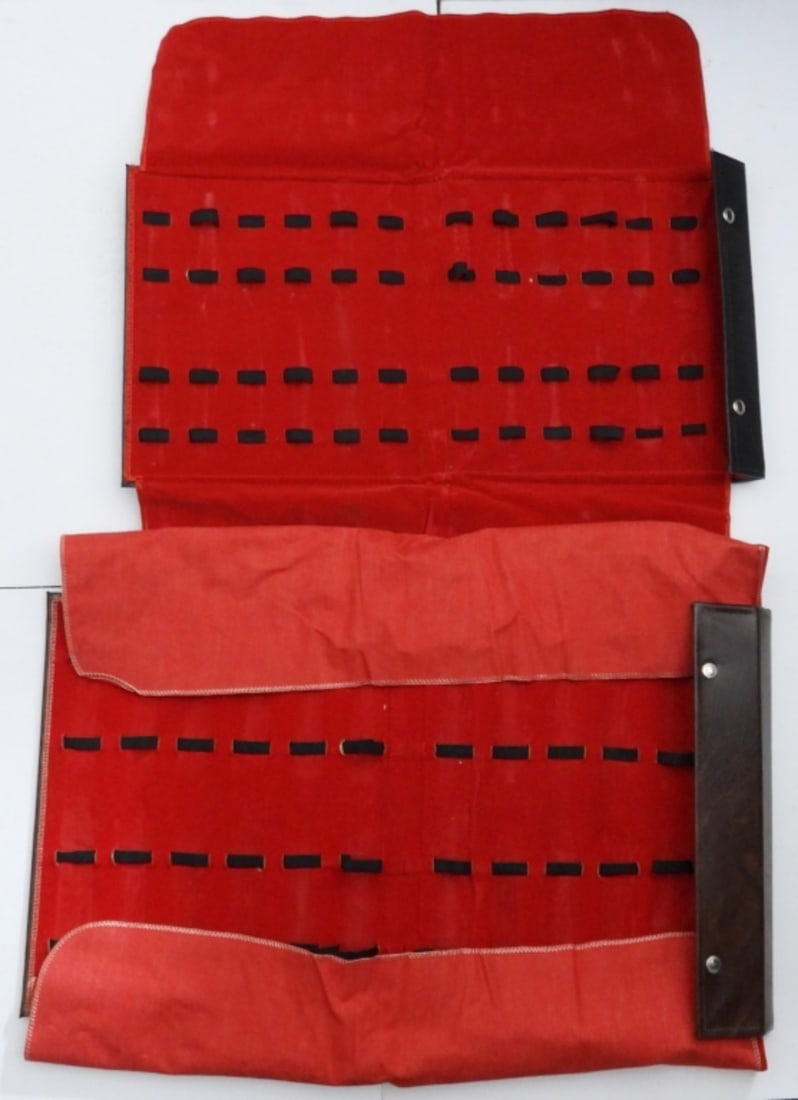 (2) KNIFE CARRY CASE - HOLDS 24 EACH: TRI - FOLD - LIGHT WEAR