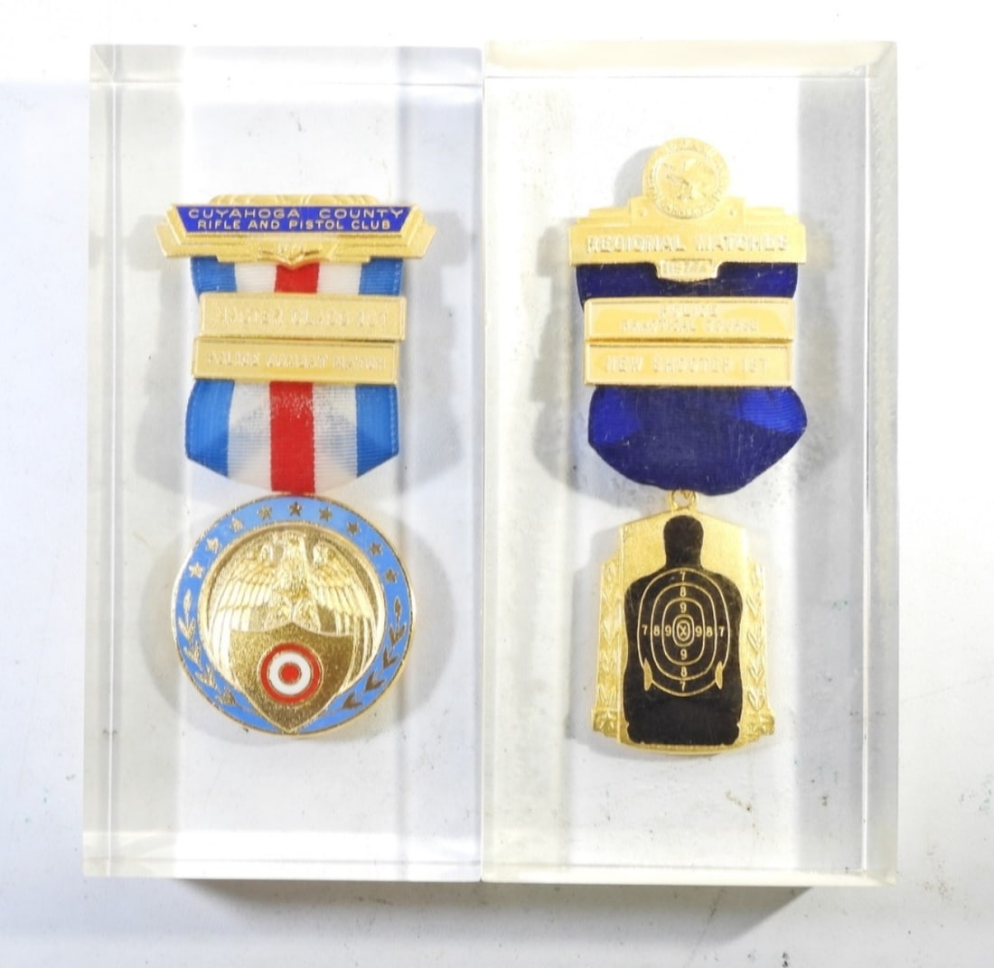 (2) POLICE SHARP SHOOTER PAPER WEIGHTS: CUYAHOGA COUNTY