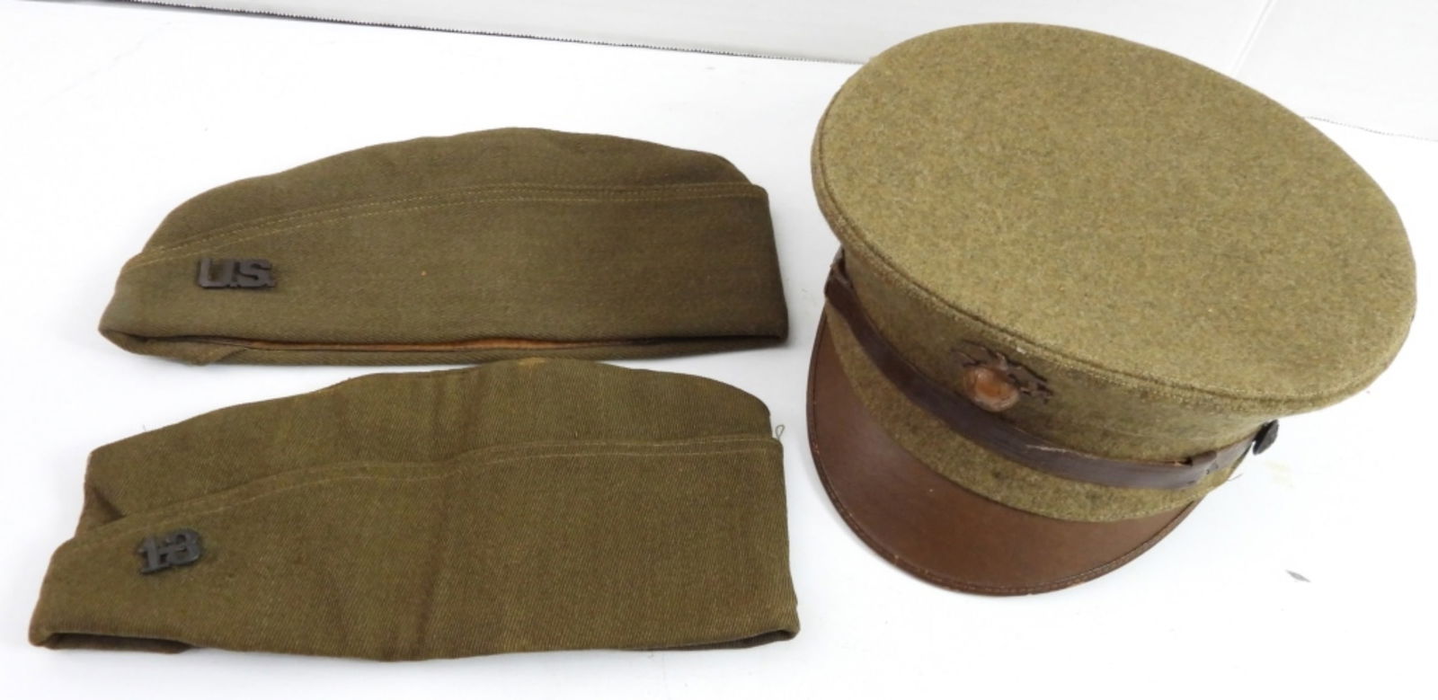 (3) VTG ARMY HAT / GARRISON LOT (1 of 3)