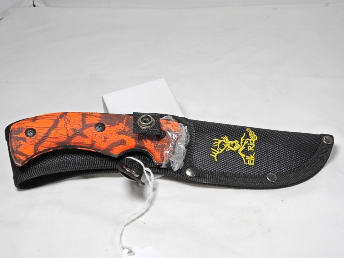 ELK RIDGE ER-274 HUNTER KNIFE w/SHEATH (1 of 3)