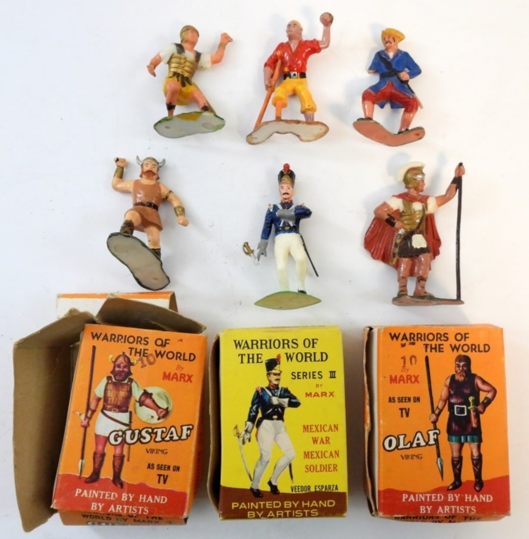 (6) MARX PLASTIC FIGURINES / TOYS (1 of 2)