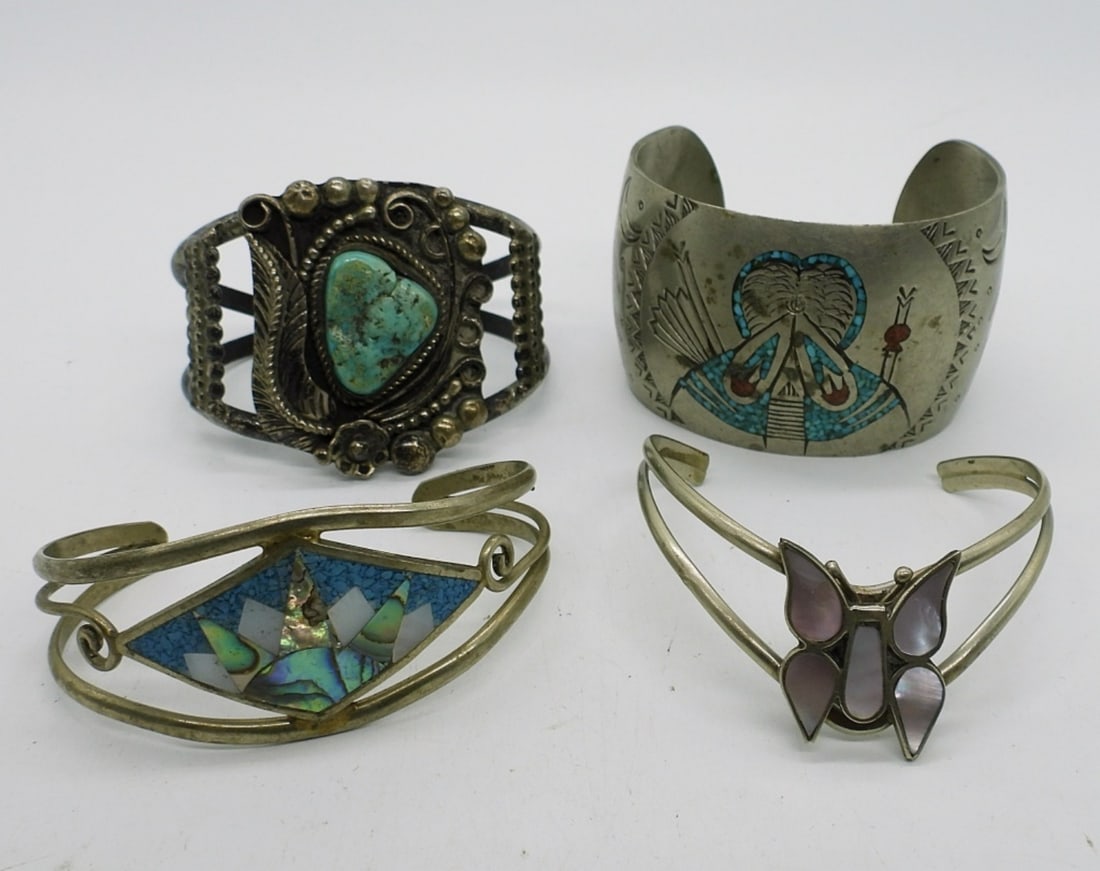(4) SOUTHWEST FASHION CUFF BRACELETS (1 of 4)