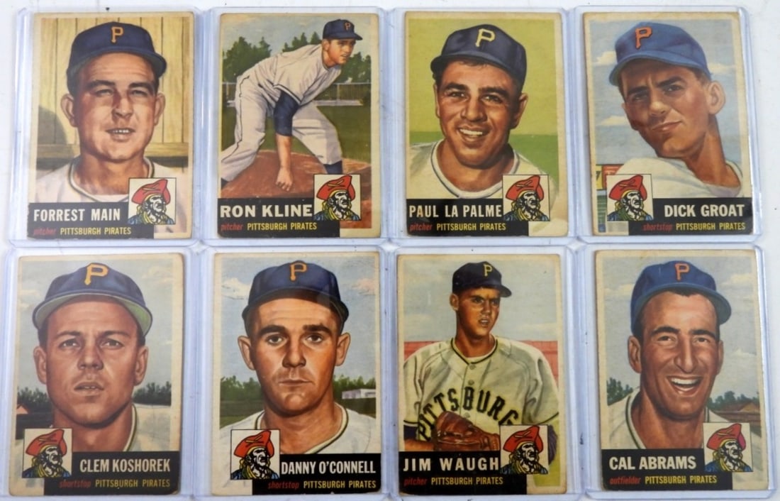(8) TOPPS 1953 PITTSBURGH PIRATES VG: (8) TOPPS 1953 PITTSBURGH PIRATES DICK GROAT#154 & MORE VG