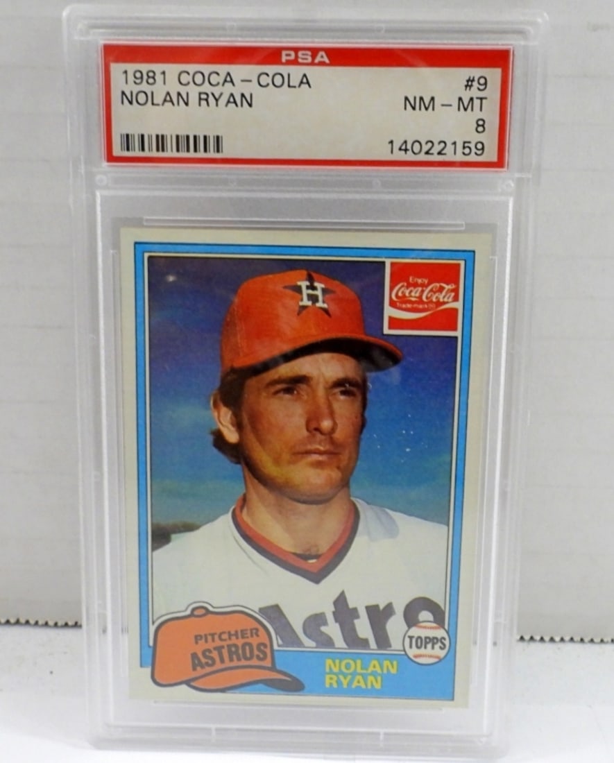 1981 COCA-COLA NOLAN RYAN #9 PSA 8 (1 of 2)