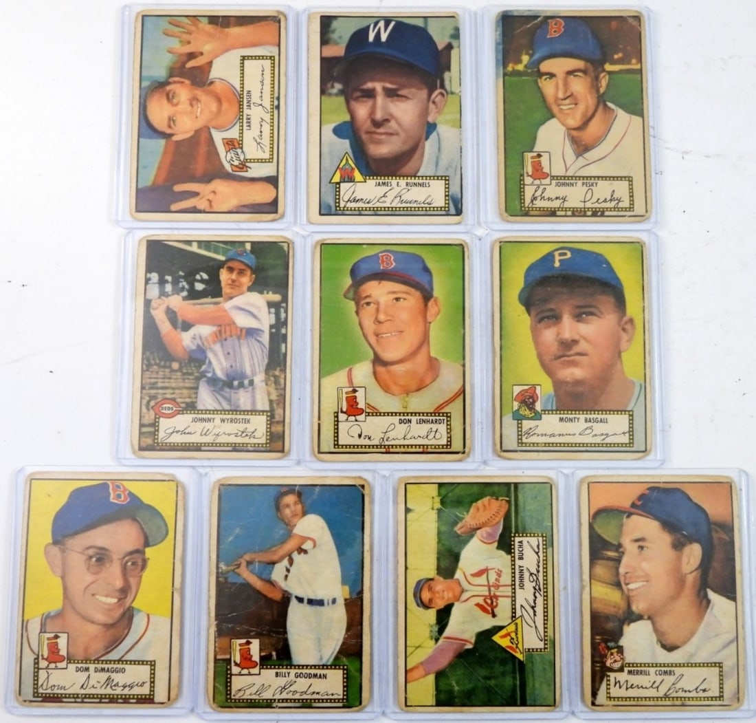 (10) 1952 TOPPS BASEBALL CARDS (1 of 2)
