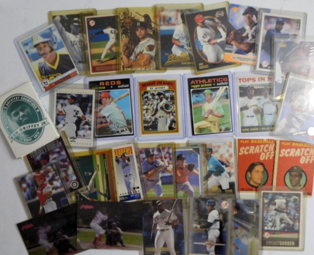 (30+) BASEBALL STAR CARDS - OZZIE (R): JACKSON, ROSE, AARON & MORE - NICE LOT