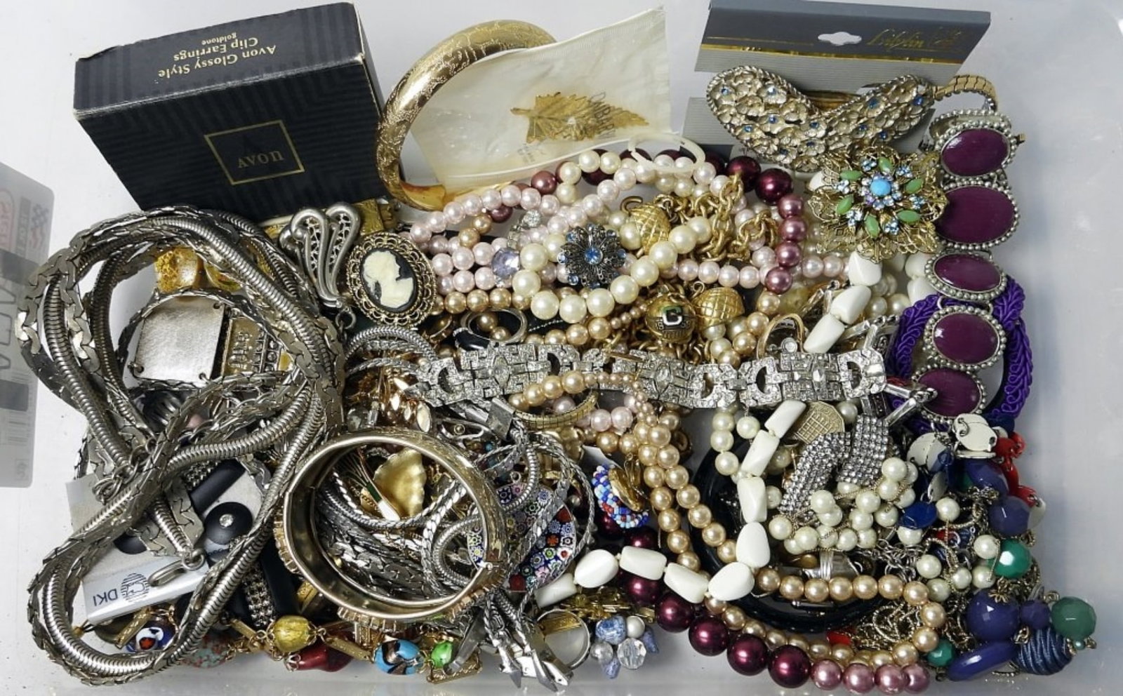 37 FASHION JEWELRY TREASURE LOT - L@@K!: Completely UNSEARCHED and loaded with Name Brand Fashion Jewelry - Trifari, Monet, Coro, Napier, and More - Each lot is bagged individually from this EMENSE Fashion Jewelry Consignment. It is being so