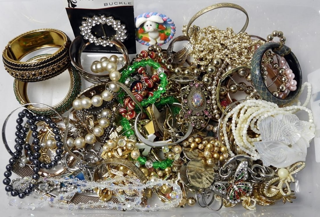 43 FASHION JEWELRY TREASURE LOT - L@@K!: Completely UNSEARCHED and loaded with Name Brand Fashion Jewelry - Trifari, Monet, Coro, Napier, and More - Each lot is bagged individually from this EMENSE Fashion Jewelry Consignment. It is being so