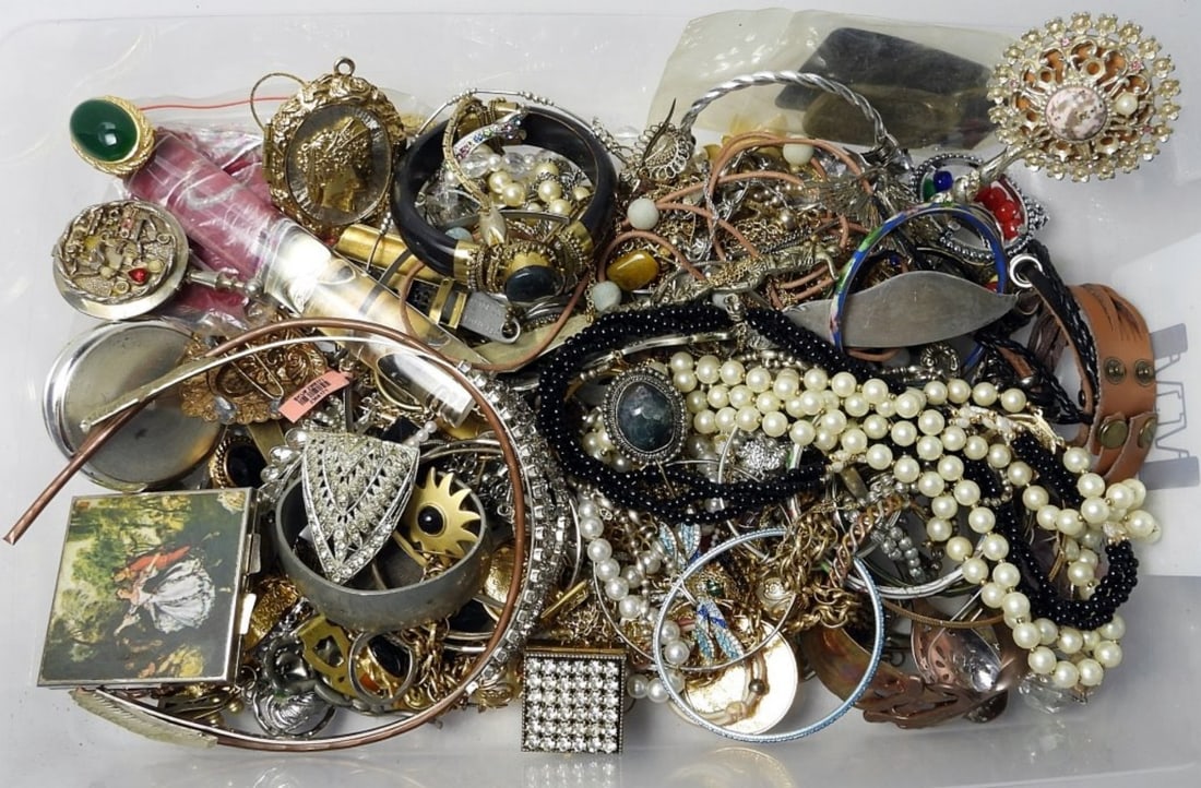 48 FASHION JEWELRY TREASURE LOT - L@@K!: Completely UNSEARCHED and loaded with Name Brand Fashion Jewelry - Trifari, Monet, Coro, Napier, and More - Each lot is bagged individually from this EMENSE Fashion Jewelry Consignment. It is being so