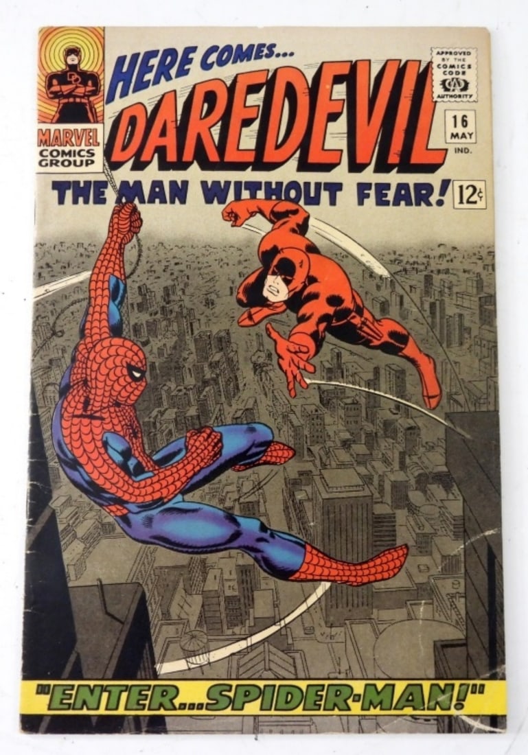 1966 DAREDEVIL# 16" ENTER.. SPIDERMAN " (1 of 3)