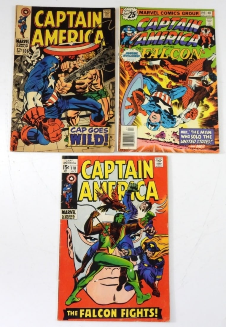 1968-1976(3) MARVEL CAPTAIN AMERICA COMICS (1 of 2)