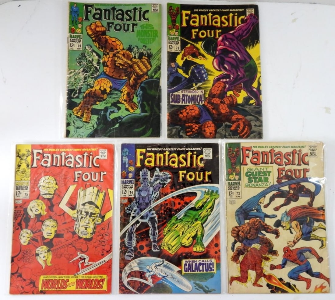(5) FANTASTIC FOUR COMICS #73,#74,#75,#76,#79 (1 of 2)