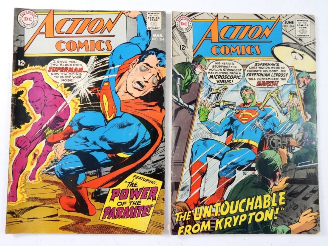 (2) DC ACTION COMICS ISSUES #361 & #364 (1 of 2)