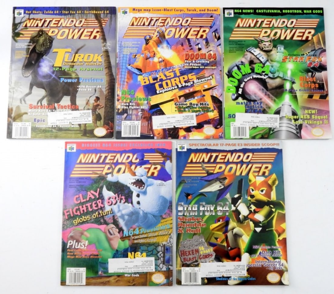 (5) NINTENDO POWER MAGAZINES (1 of 2)