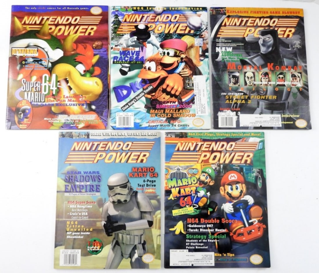 (5) NINTENDO POWER MAGAZINES (1 of 2)