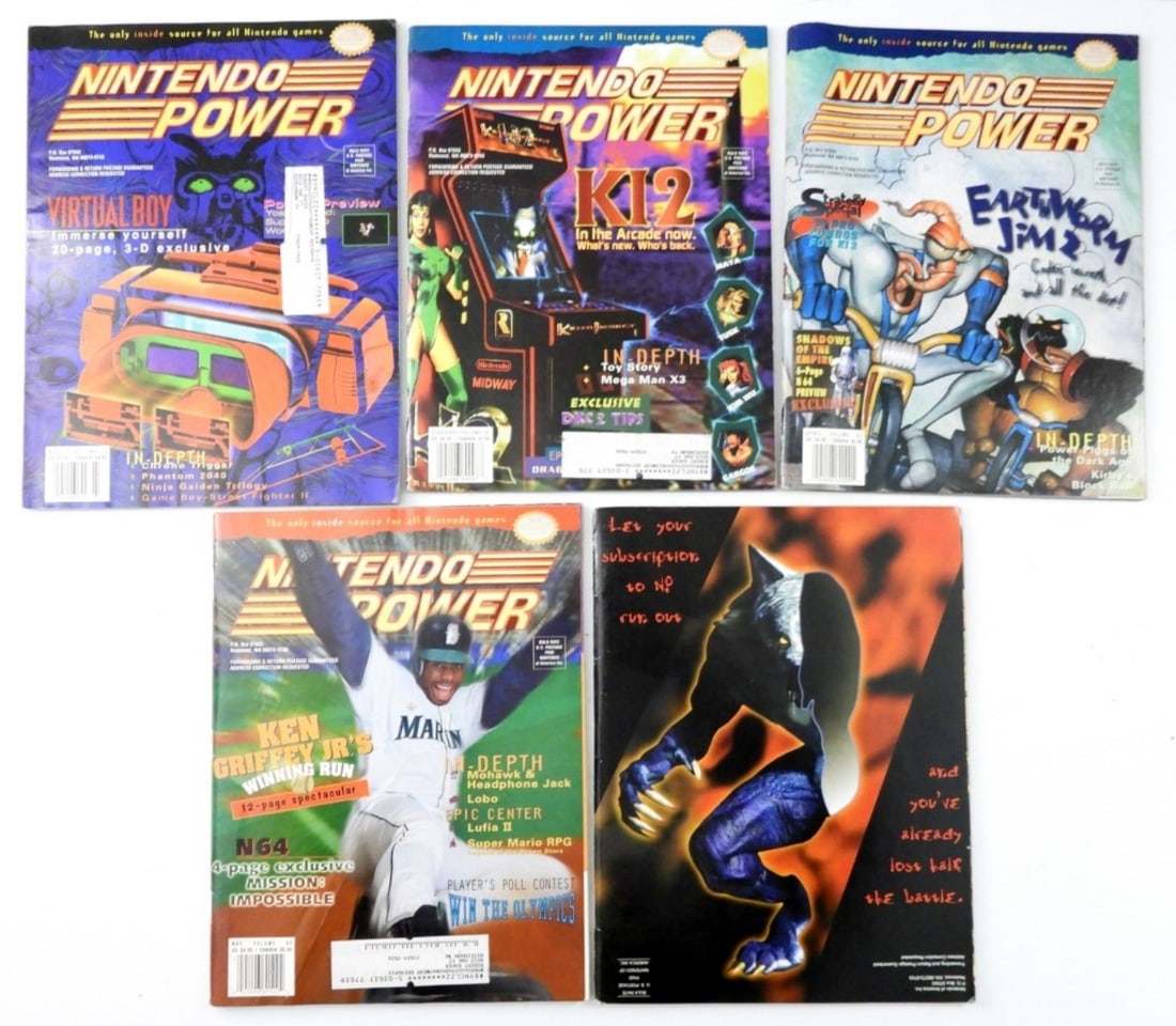 (5) NINTENDO POWER MAGAZINES (1 of 2)