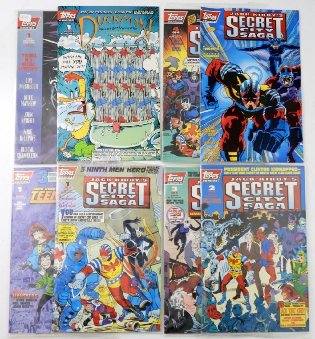 (8) TOPPS COMICS LOT - SECRET CITY SAGA (1 of 2)