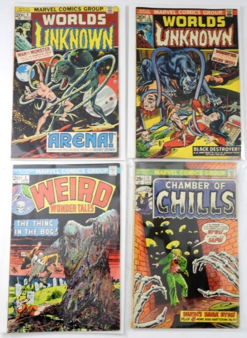 (4)  MARVEL  COMICS , WORLD UNKNOWN & MORE (1 of 2)