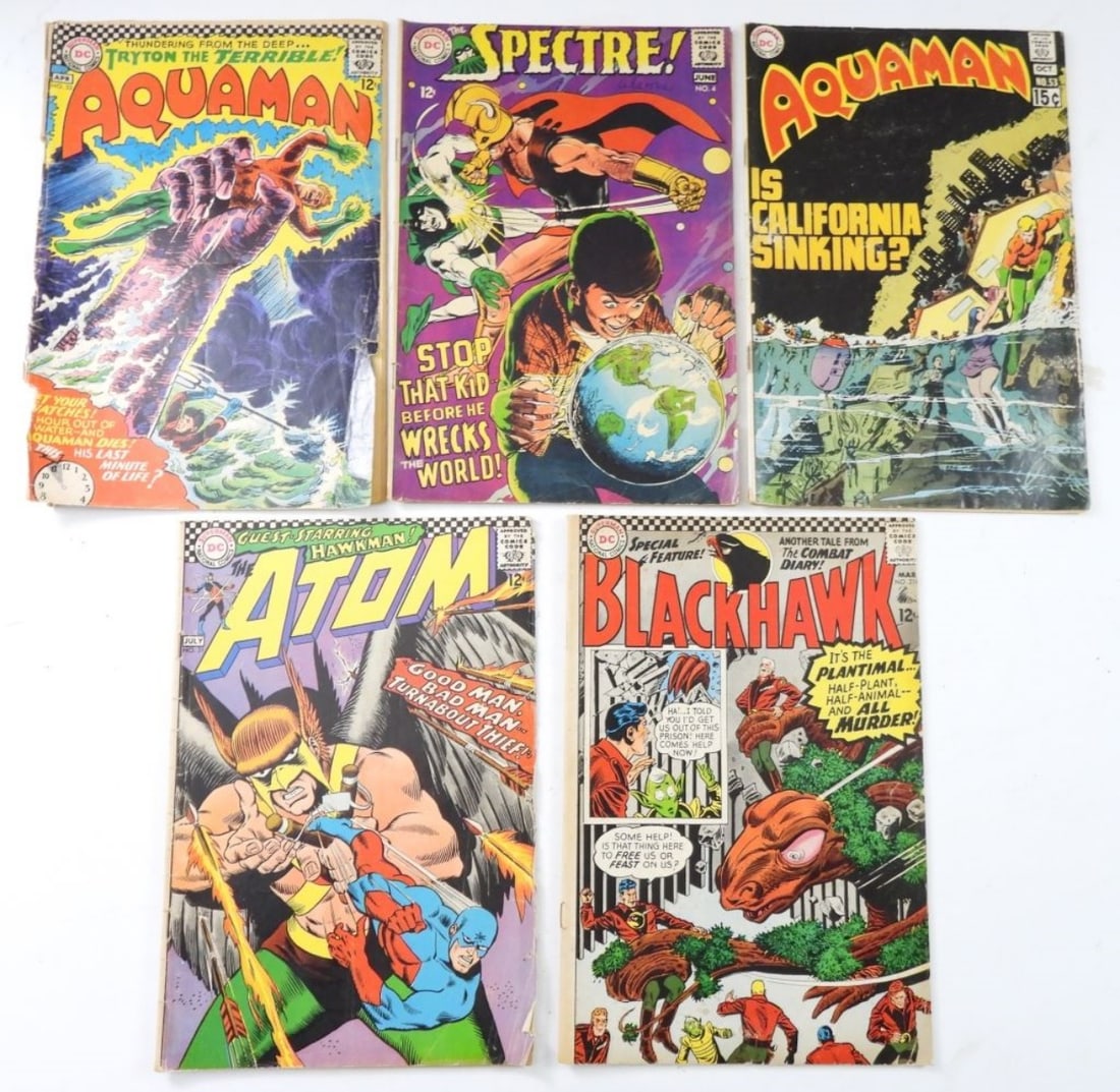 (5) VINTAGE DC COMICS - AQUAMAN, (1 of 2)