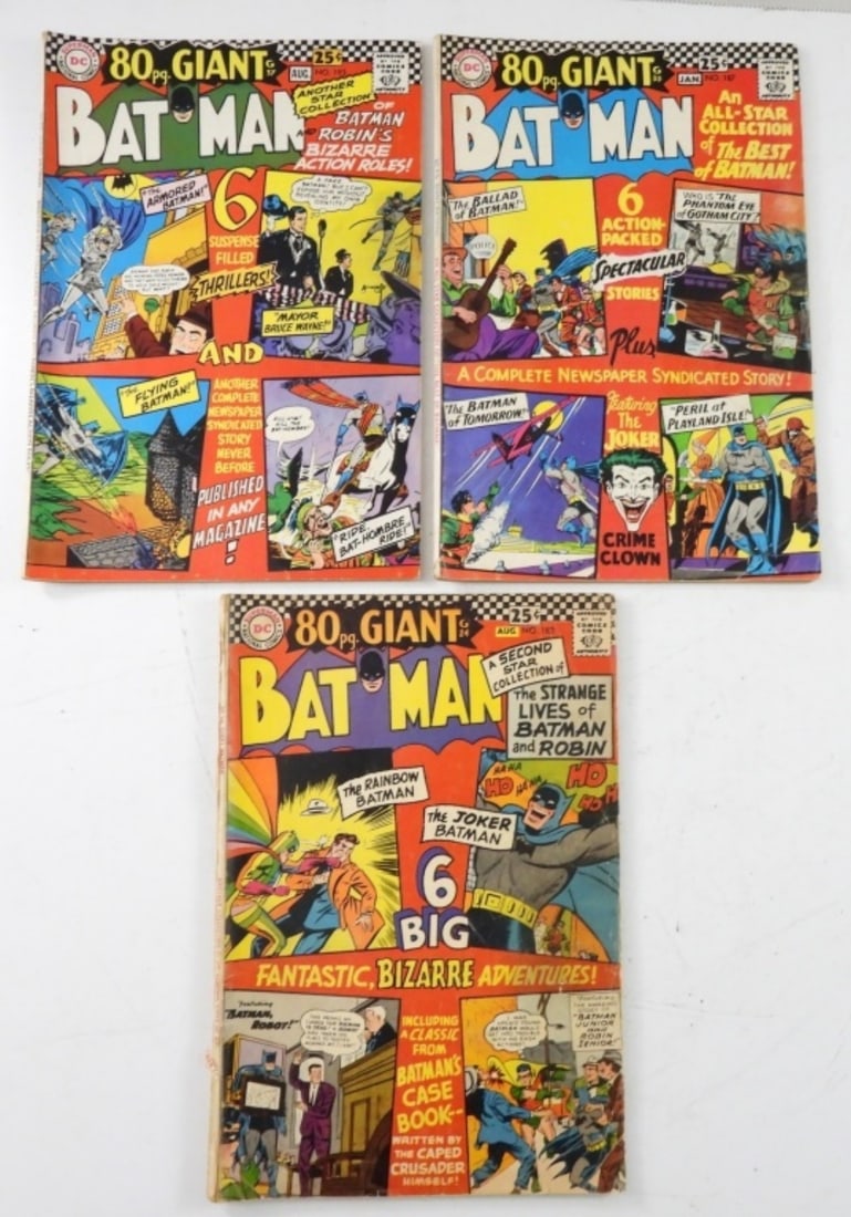 (3) 80 page GIANT BATMAN DC COMIC LOT (1 of 2)