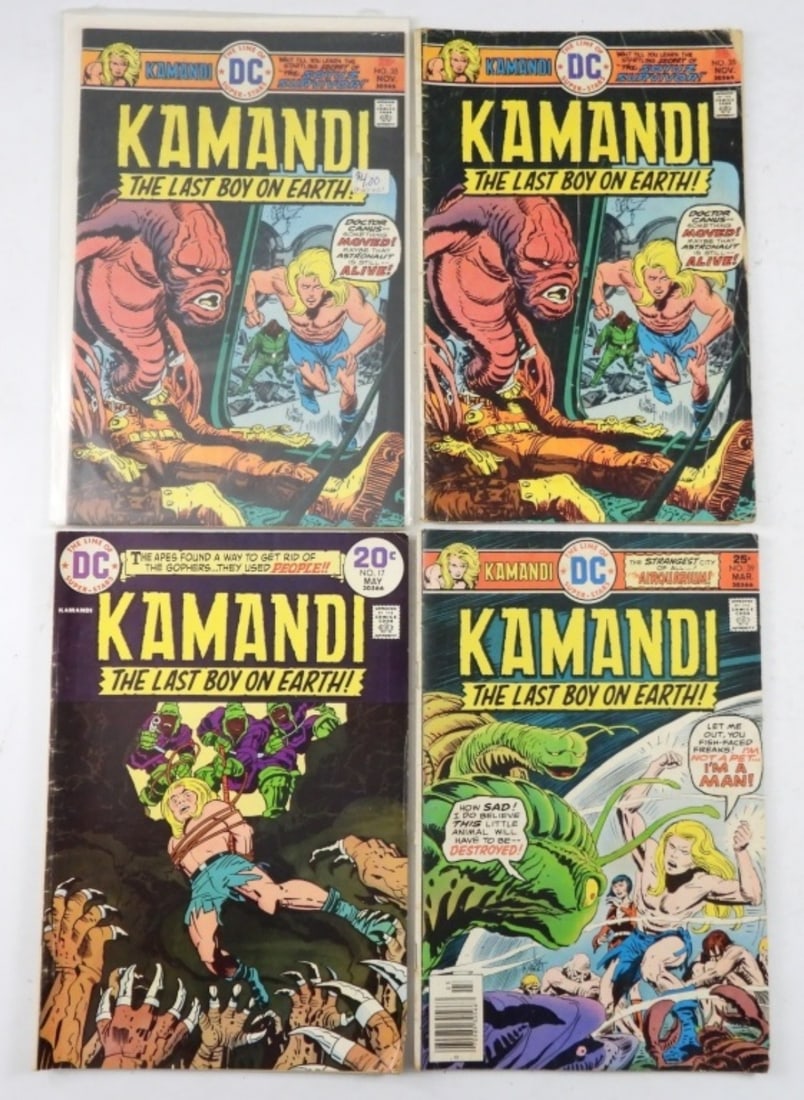 (4) DC. COMICS: KAMANDI THE LAST BOY ON EARTH (2) #35 #17 #39 YEARS 1974-76