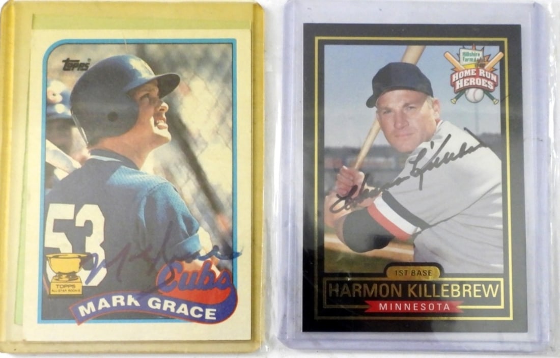 2 SIGNED BASEBALL CARDS,HARMON KILLEBREW (1 of 2)