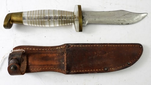 KABAR CLEAR HANDLE HUNTING KNIFE