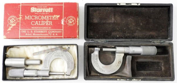(2) L.S. STARRETT OUTSIDE MICROMETER CALIPER