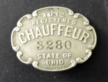 VINTAGE 1912 OHIO STATE CHAUFFEUR HAT PIN