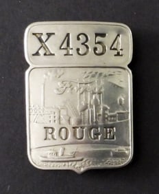 VINTAGE FORD ROUGE EMPLOYEE PLANT BADGE