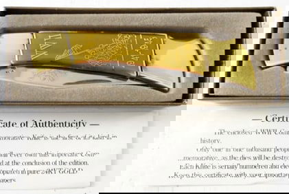 VINTAGE WWII COMMEMORATIVE KNIFEw/COA