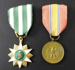 VIETNAM CAMPAIGN & NATL DEFENSE MEDALS
