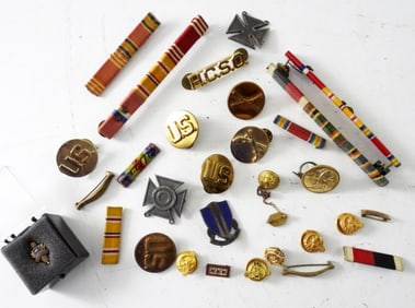 MILITARY PINS & AWARDS plus MORE