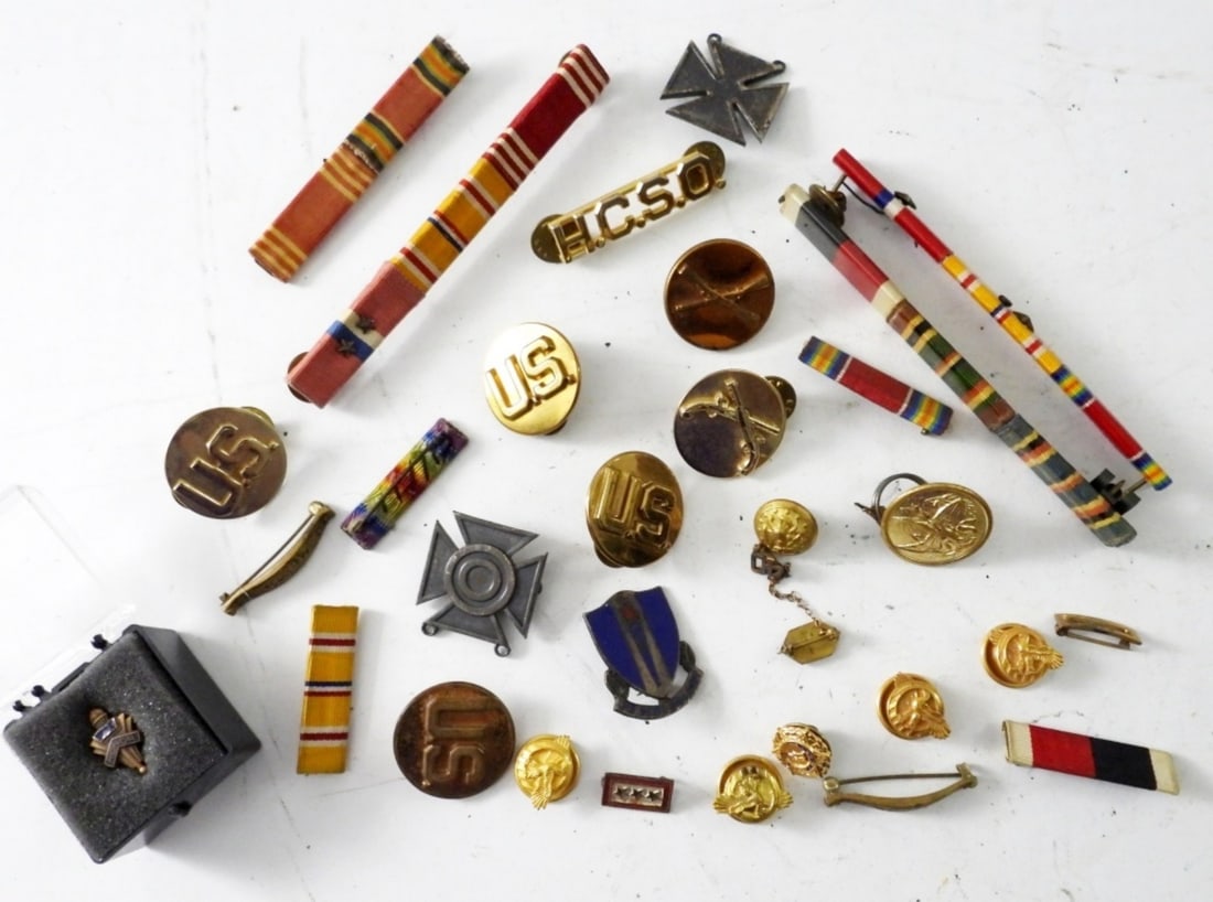 MILITARY PINS & AWARDS plus MORE (1 of 2)