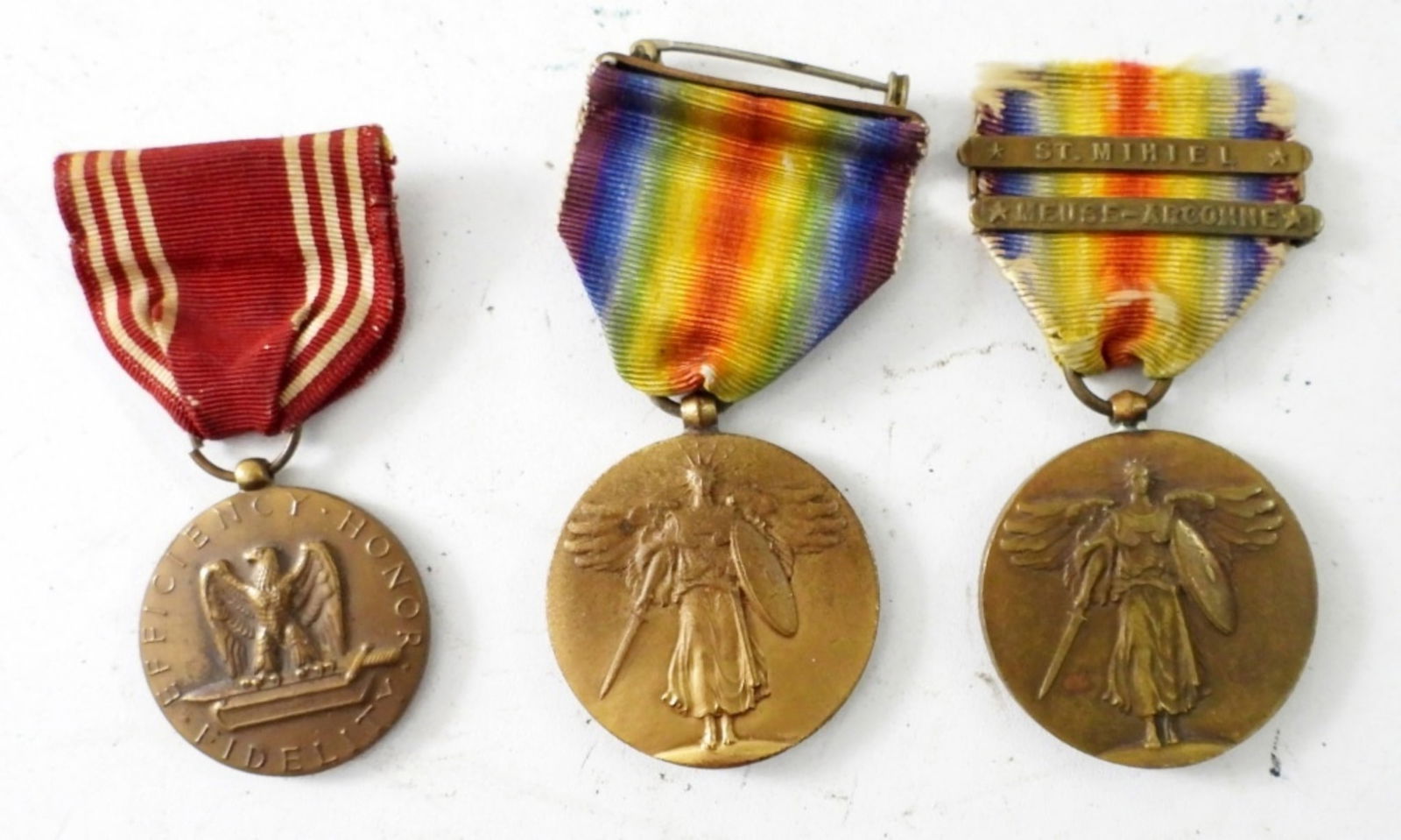 (2) WWI U.S. VICTORY RIBBON (1) CONDUCT (1 of 2)