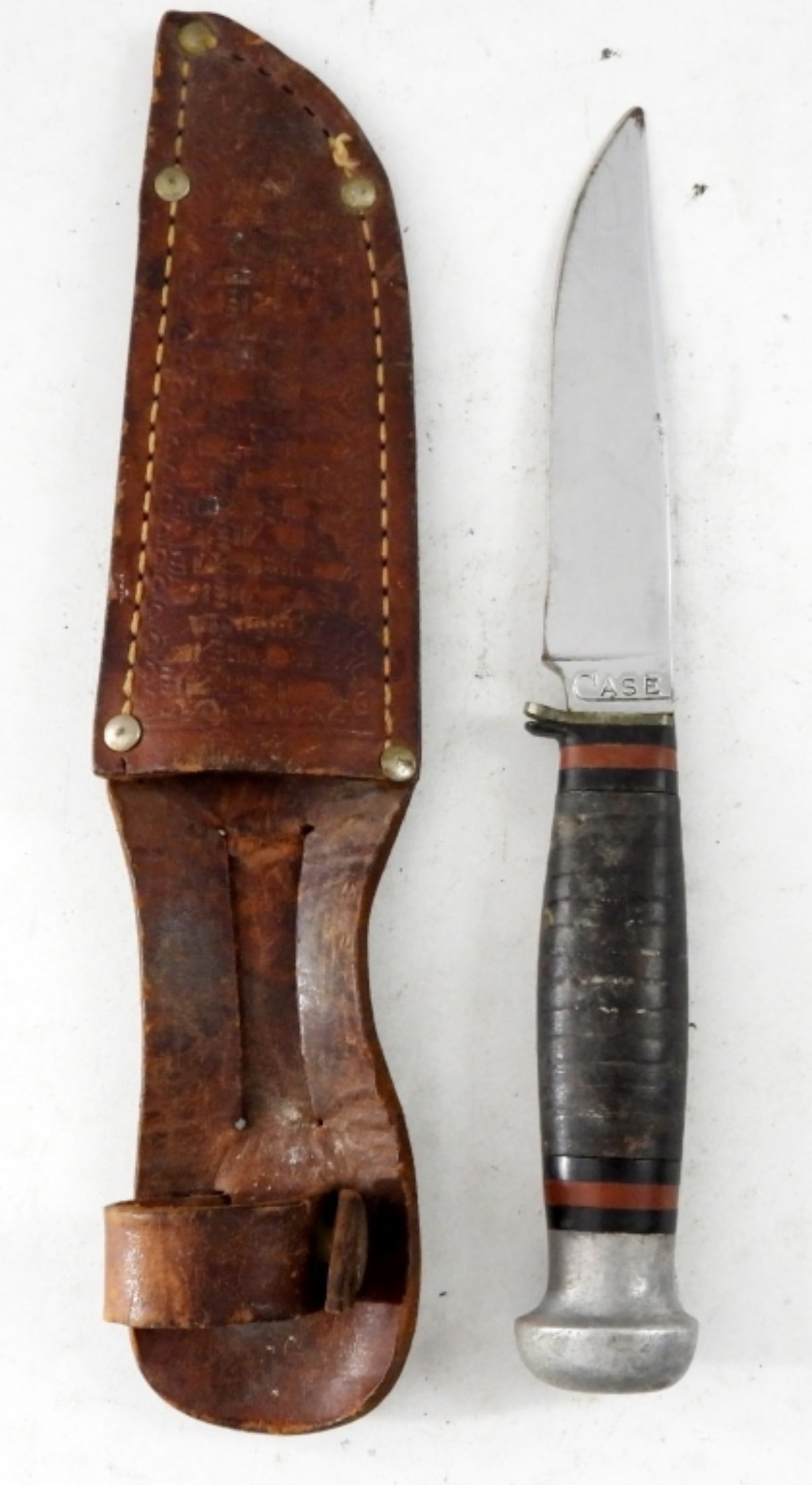 1930s/40s CASE STRAIGHT KNIFE w/SHEATH (1 of 3)