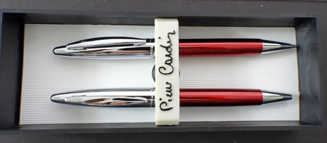 (2) Pierre Cardin Ballpoint Pen Red Set