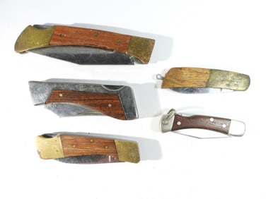 (5) Wood Handle Knives