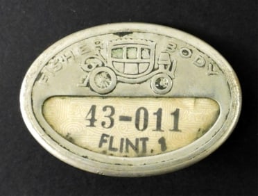 VINTAGE FISHER BODY EMPLOYEE BADGE