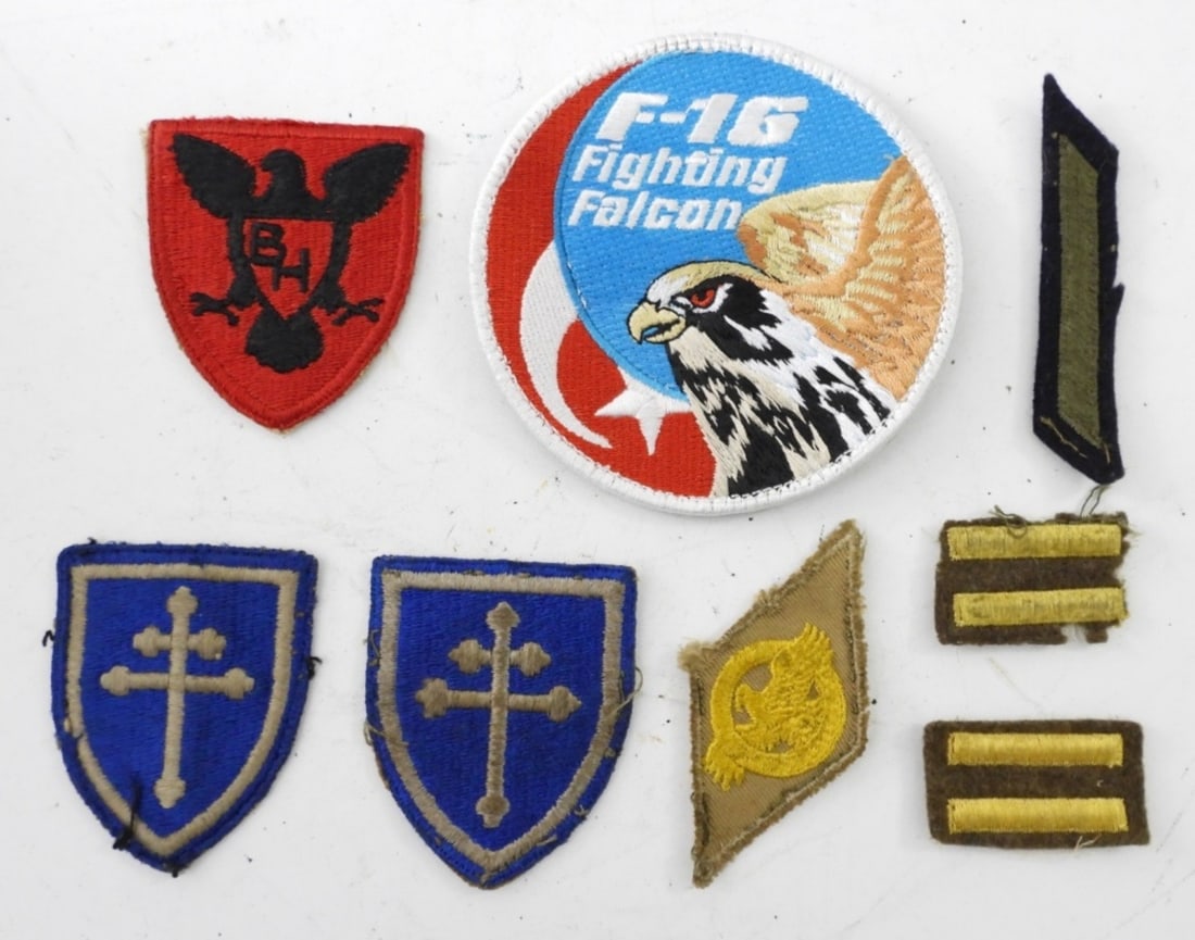 (8) VINTAGE MILITARY PATCHES: (8) VINTAGE MILITARY PATCHES