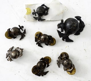 (7) USMC EAGLE GLOBE ANCHOR PINS
