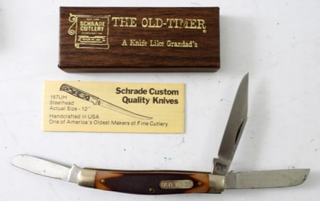 SCHRADE OLD TIMER 3 BLADE POCKET KNIFE
