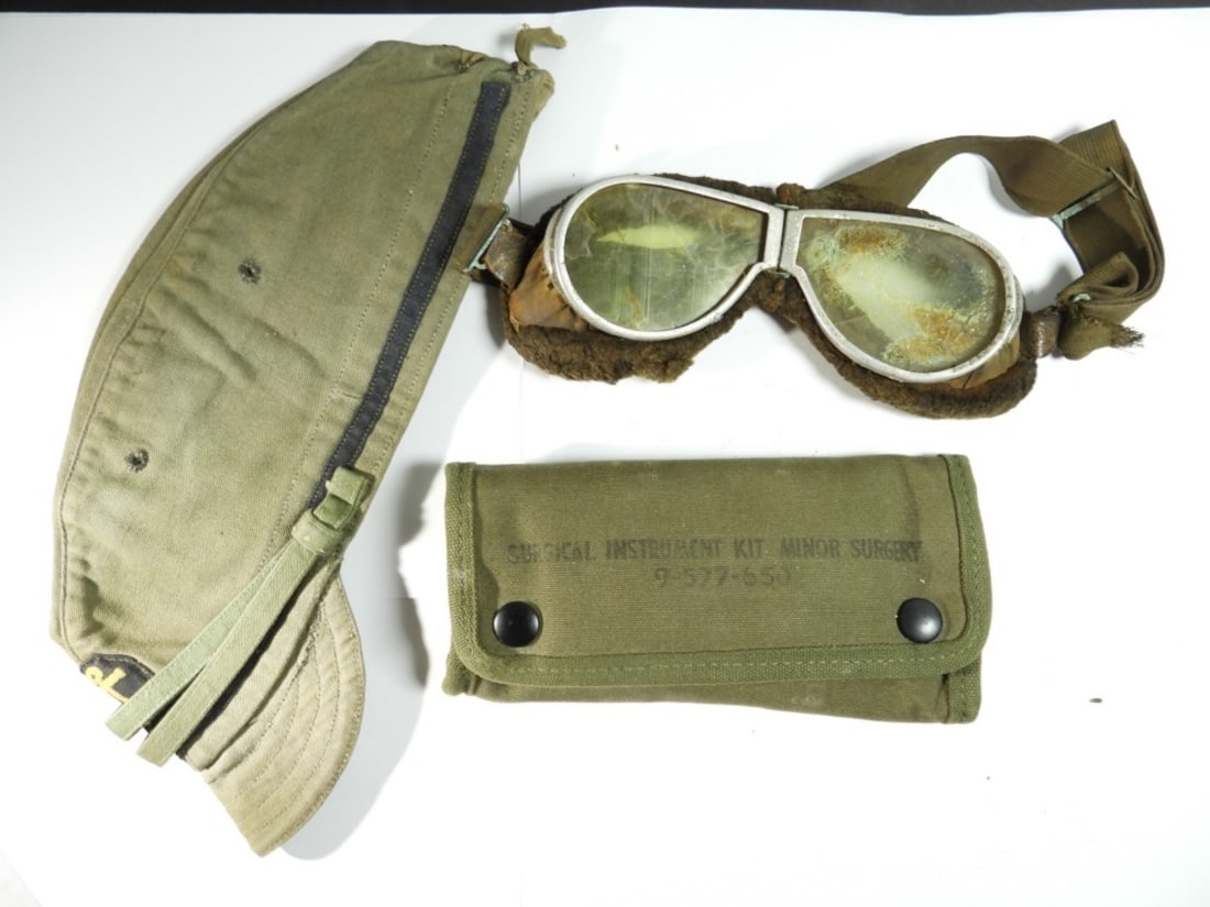 WWII MILITARY AVIATION GOGGLES & MORE (1 of 5)