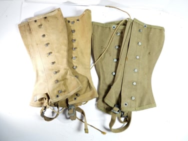 (2) SETS MILITARY SPATS / GAITERS / BOOT