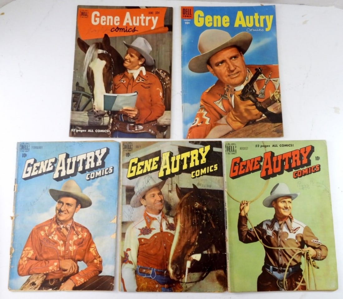(5) DELL GENE AUTRY COMICS 10c ISSUES (1 of 2)