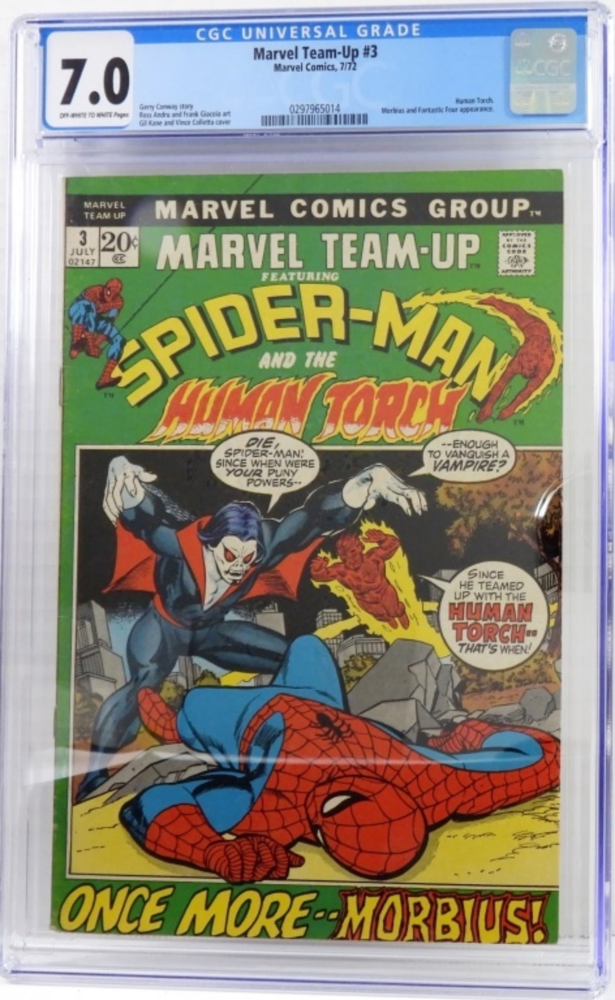 MARVEL TEAM-UP #3 MARVEL 7/72 CGC 7.0 (1 of 2)