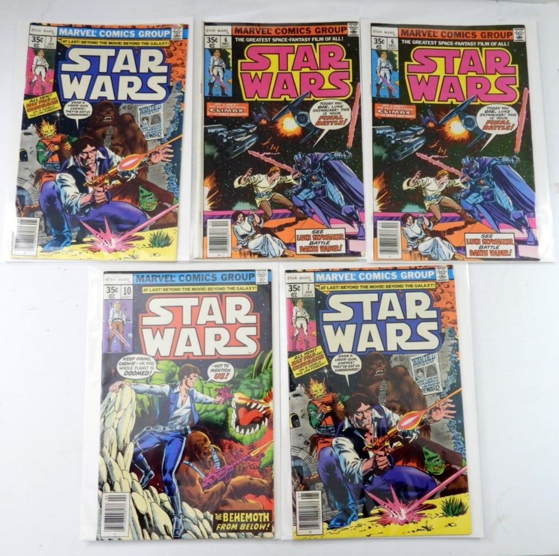 (5) STAR WARS #6, #7, #10 DUPLICATE COMICS (1 of 3)