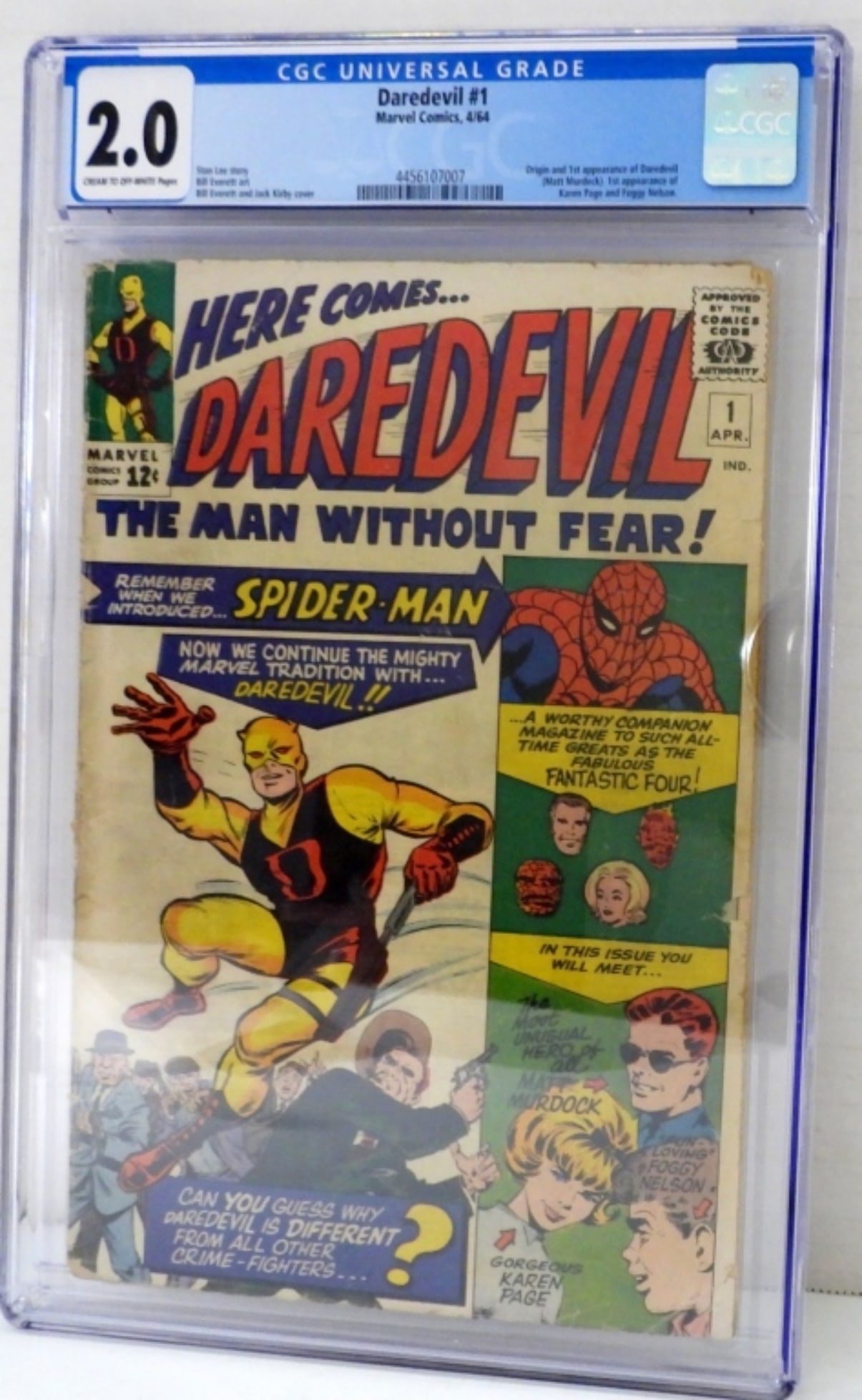 DAREDEVIL #1 MARVEL CGC 2.0 (1 of 2)